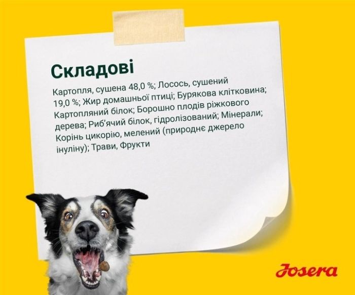 Josera Lachs Kartoffel сухий корм для дорослих собак 15 кг 