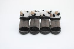 Взуття Замша з Хутром Сіре 4 (5,74,5 см)