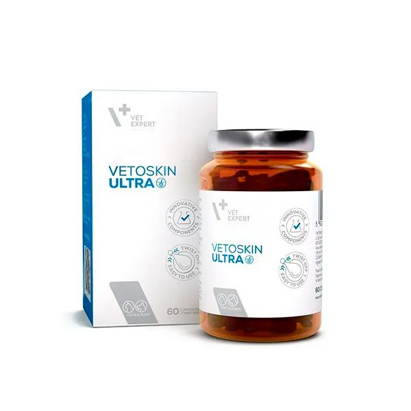 VetExpert VetoSkin Ultra Препарат для здоровя шкіри та шерсті, 60 шт 