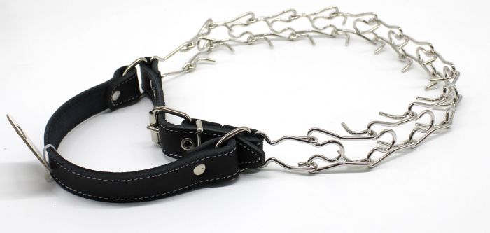 Нашийник Franty Строгий нікель, з ручкою 30см 3 52-60 см. 