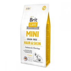 Brit Care Mini Hair  Skin корм для малих порід собак 2 кг + 2 павуча Brit Care Dog Mini Fillet 