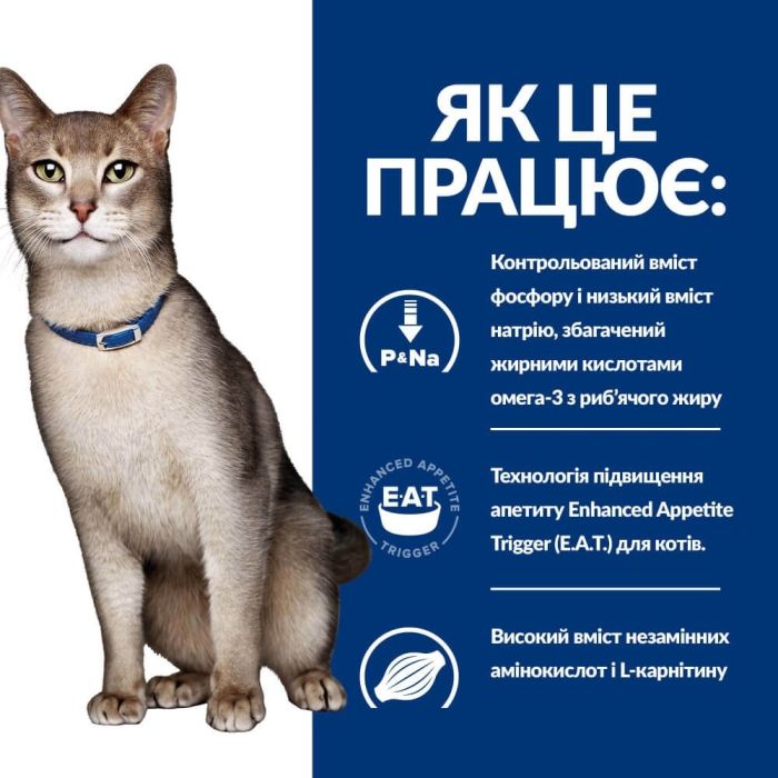 Hills PD Feline KD сухий корм при хронічних захворюваннях нирок та серця у кішок 1,5 кг