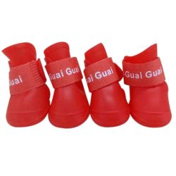 Черевики для собак силіконові червоні S 4333мм