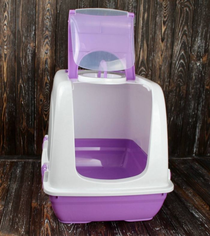 Туалет для котів будка 503740 см Чорничний