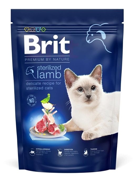 Brit Premium by Nature Cat Sterilized Lamb Сухий корм для стерилізованих кішок з ягнятком 800 гр