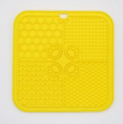 Килимок  для лизання з присоскою 2020см Жовтий 