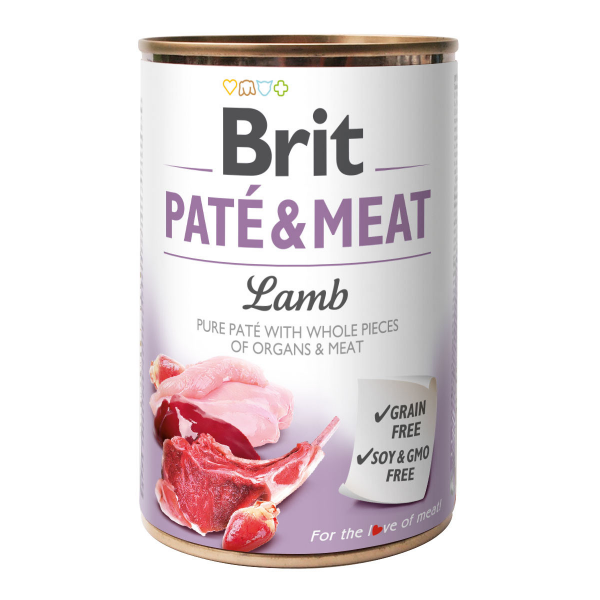 Brit Pate  Meat Dog консерва для собак з ягням 400г 