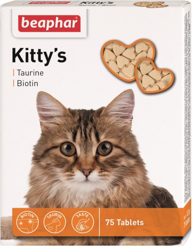 Kittys + Taurin + Biotin-ласощі з таурином і біотином 75 таблеток