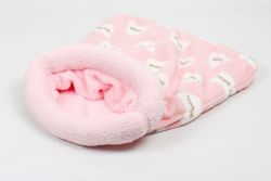 Спальник Серце велсофт, овчина Рожевий 6264 см