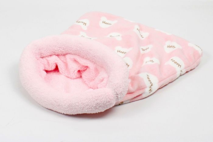 Спальник Серце велсофт, овчина Рожевий 6264 см