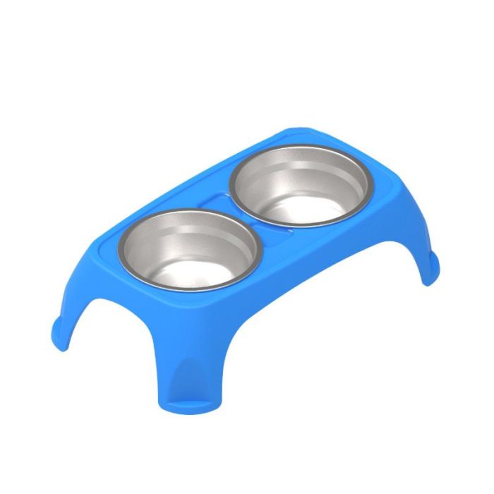 Бар Столик пластик з 2 металевими мисками L 600мл