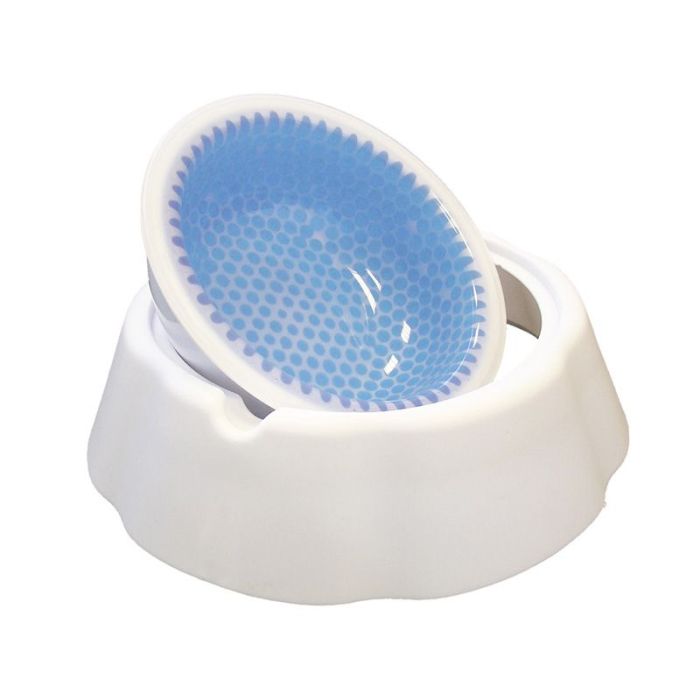 Миска для собак Пластикова охолоджуюча Біла Ноббі 19,5 см-950мл