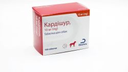 Кардишур ( Cardisure, пімобендан) - для лікування серцевої недостатності у собак 10мг 1блистер10тб