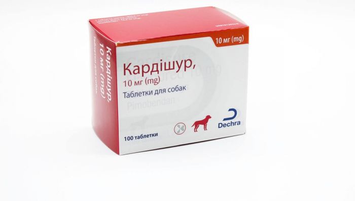 Кардишур ( Cardisure, пімобендан) - для лікування серцевої недостатності у собак 10мг 1блистер10тб