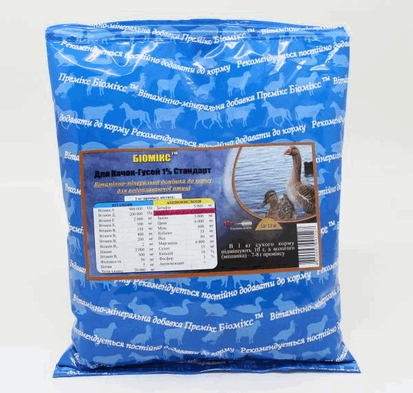 Біомікс премікс - для качок, гусей 500 г Біомікс