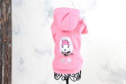 Зая світшот для собак дівчаток на флісі рожевий S2