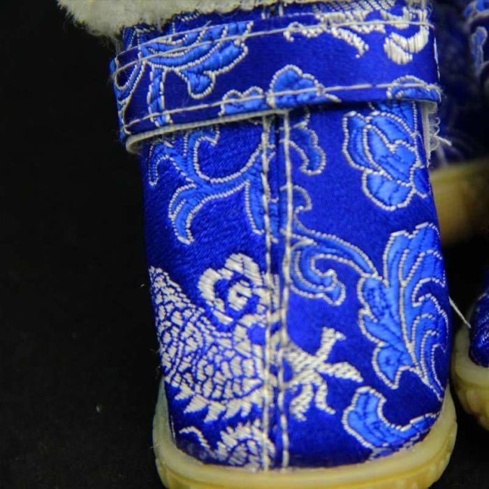 Черевики для собак джинс з вишивкою з поліуритановою підошвою 1 42  35 мм