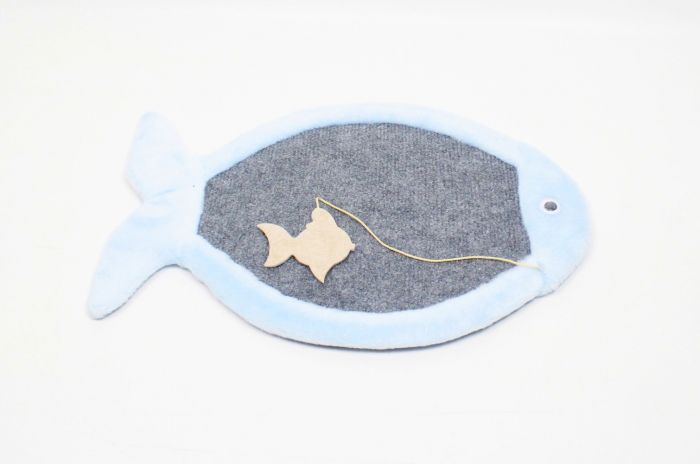 Килимок-кігтеточка Рибка блакитно-сіра 4430 см. 