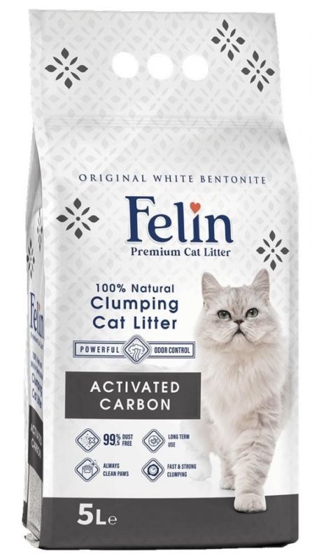 Наповнювач бентонітовий FELIN 5 л (4,4 кг) карбоновbй активатор