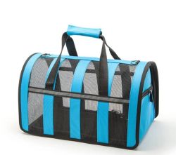 Сумка-переноска для тварин з сіткою 48х25х25 см L Блакитний