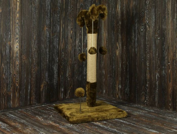 Когтеточка для кішок джутова Арлекін Сірий