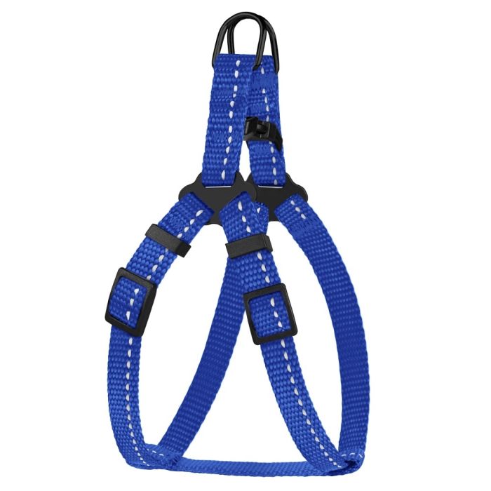 Шлея для собак Bronze Dog синя пластиковий фастекс 1302 68Т 10мм (33-40см)