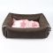 Лежак Трансформер Люкс 1 замша 37х28х12 см коричневий 