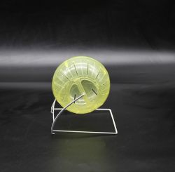 Біговий куля для гризунів, жовтий на підставці, діаметр 12 см