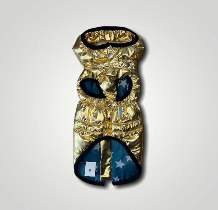 Дубай жилет для собак Dog Love золото S2