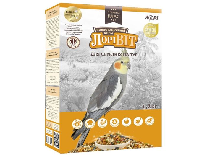 Лорівіт корм для середніх папугаїв 1,2 кг 