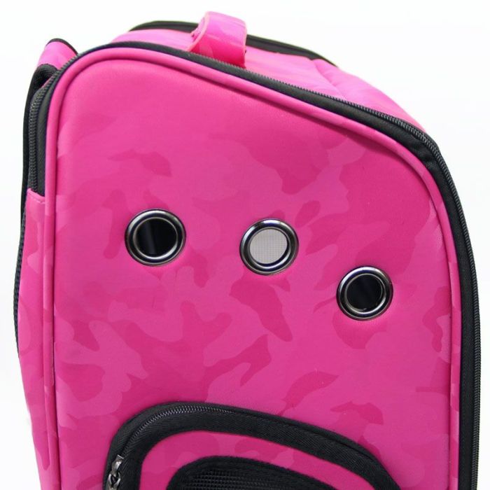 Рюкзак-переноска прозорий для перенесення тварин 36х45х25см Трояндовий