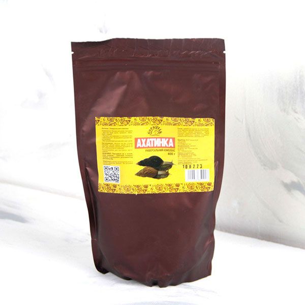 АХАТИНКА-універсальна білково-кальцієва підгодівля для равликів 400 г