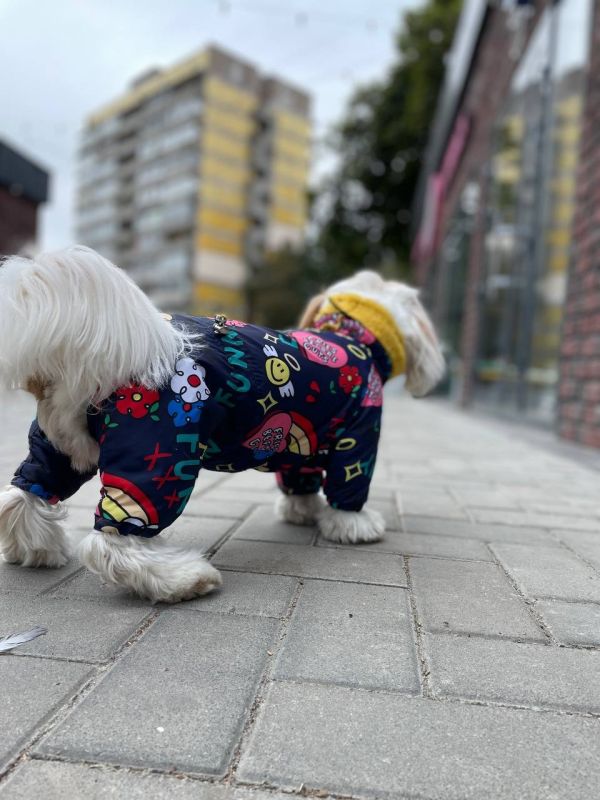 Ляля комбінезон на овчині без силікону для собак дівчаток XS
