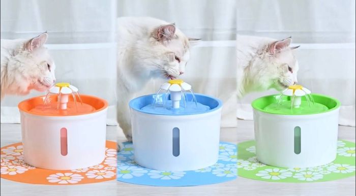 Фонтан для тварин Small Flower Помаранчевий 16х20х12см CS0329 