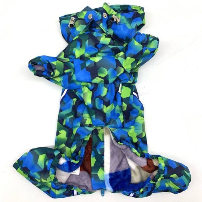 Стільники комбінезон для собак хлопчиків велсофт без силікону M1