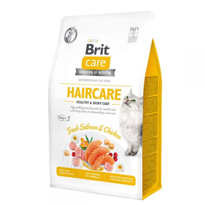 Brit Care Cat Grain-Free Haircare Healthy and Shiny Coat сухий корм для кішок 7кг