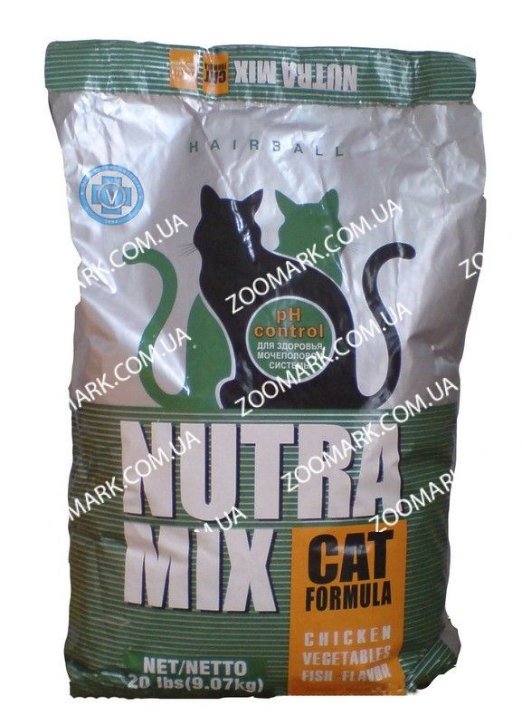 Nutra Mix Hairball з курятиною, овочами та рибою 9,07 кг