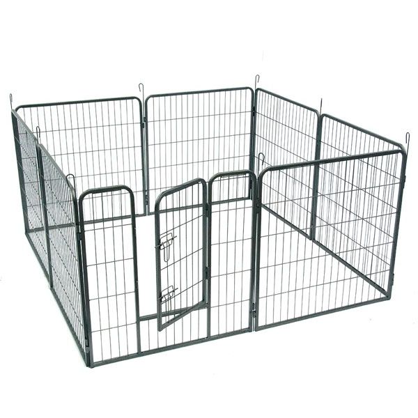 Манеж для собак із плоским покриттям, 8 секцій 80х60х8 - вага 15 кг