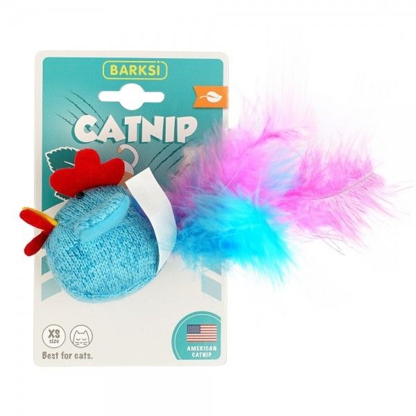 Іграшка для котів Barksi Catnip Курча з запахом котячої мяти 15см К57202А 