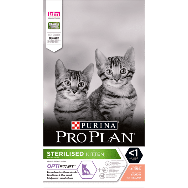 Про План сухий корм для кастрованих і стерилізованих кошенят до 1 року з лососем 10 кг 