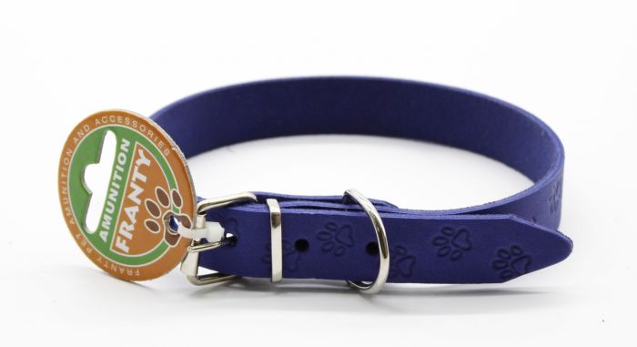 Нашийник Franty Style Paw шкіра Фіолетовий 20 мм  33-41 см.    