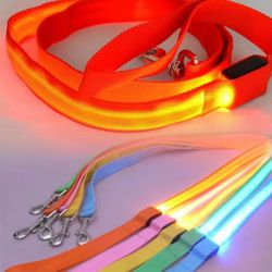 Повідець тканинний світиться 120 см Трояндовий