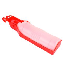 Портативна дорожня поїлка для собак з ємністю для води червона 500 мл