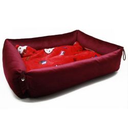 Лежак Трансформер Люкс замшевий БОРДО 1 370280120