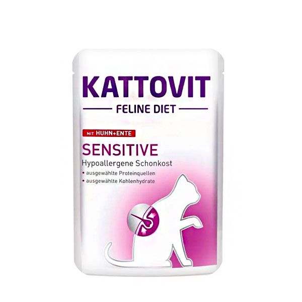 Kattovit Diet Sensitive Вологий корм для кішок з качкою в соусі, 85 г 