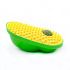Масажна щітка-чесалка з кулькою мататабі зелено-жовта 