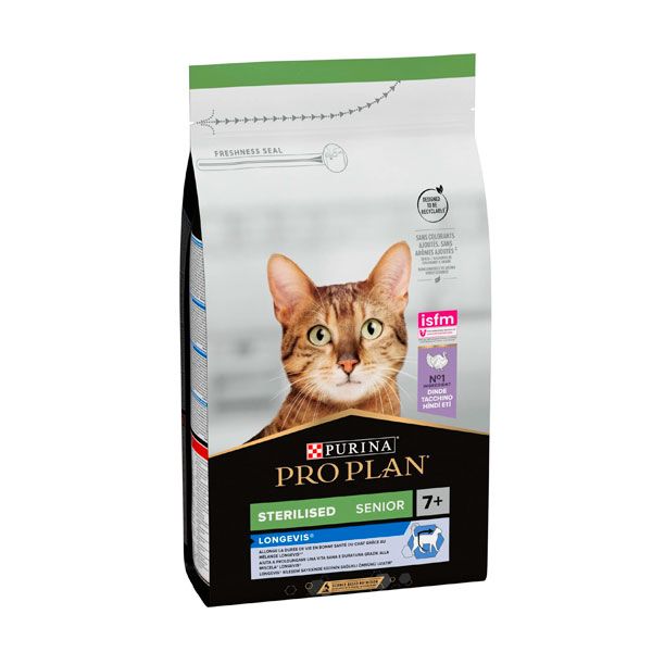 PRO PLAN Sterilised 7+ сухий корм для стерилізованих котів віком від 7 років з індичкою та рисом 1.5 кг