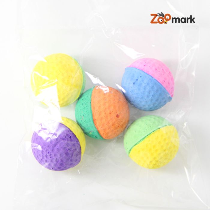 Мяч зефірний для гольфу двоколірний 4.5 см 5шт 