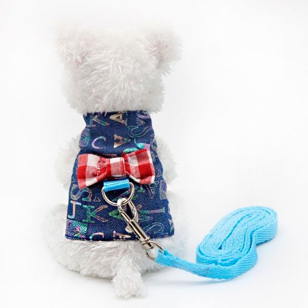 Шлея+повідець Джинс для гризунів M 