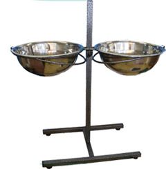 Стійка 2 миски  16 см x h 30 см 0,7 л